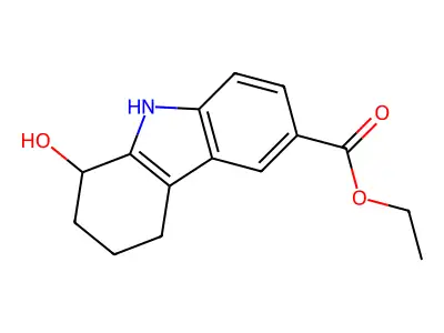 ethyl 1-hydroxy-2,3,4,9-tetrahydro-1H-carbazole-6-carboxylate structure