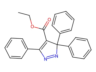Ethyl 3,3,5-triphenyl-3H-pyrazole-4-carboxylate structure