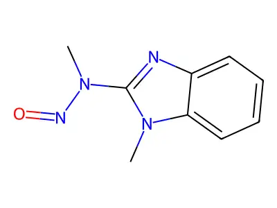 N,1-dimethyl-N-nitroso-1H-benzimidazol-2-amine structure