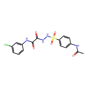 2-[2-(4-Acetamidobenzene-1-sulfonyl)hydrazinyl]-N-(3-chlorophenyl)-2-oxoacetamide structure
