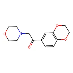 1-(2,3-Dihydro-1,4-benzodioxin-6-yl)-2-morpholin-4-ylethanone structure