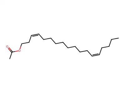3,13-Octadecadien-1-ol acetate, (3Z,13Z)- structure