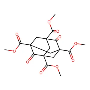 (1r,3r,5r,7r)-Tetramethyl 2,6-dioxoadamantane-1,3,5,7-tetracarboxylate structure