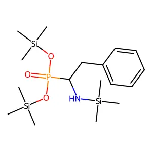 Phosphonic acid, [2-phenyl-1-[(trimethylsilyl)amino]ethyl]-, bis(trimethylsilyl) ester structure