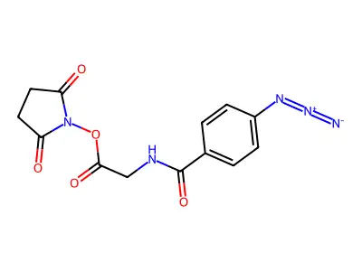 N-Hydroxysuccinimidyl-4-azidobenzoyl glycine structure