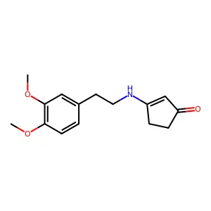 3-[2-(3,4-Dimethoxyphenyl)ethylamino]cyclopent-2-en-1-one structure