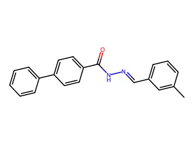 N'-[(3-Methylphenyl)methylidene][1,1'-biphenyl]-4-carbohydrazide structure