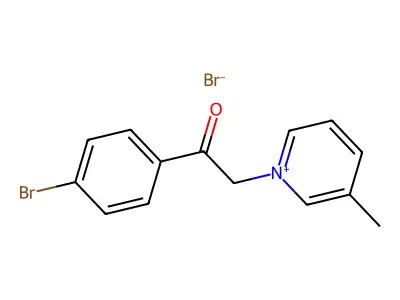 1-[2-(4-Bromophenyl)-2-oxoethyl]-3-methylpyridinium bromide structure