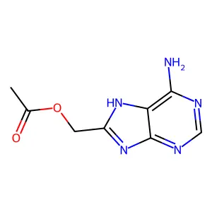 (6-Amino-9H-purin-8-yl)methyl acetate structure