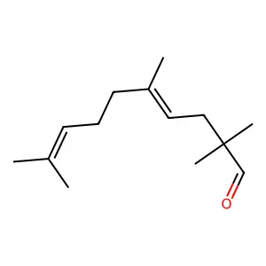 2,2,5,9-Tetramethyldeca-4,8-dienal structure