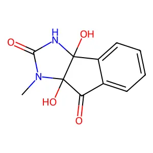 3a,8a-Dihydroxy-1-methyl-1,3,3a,8a-tetrahydroindeno[1,2-d]imidazole-2,8-dione structure