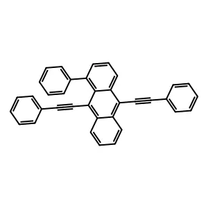 1-Phenyl-9,10-bis(2-phenylethynyl)anthracene structure