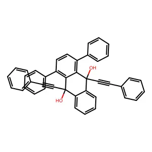 1,4-Diphenyl-9,10-bis(2-phenylethynyl)anthracene-9,10-diol structure