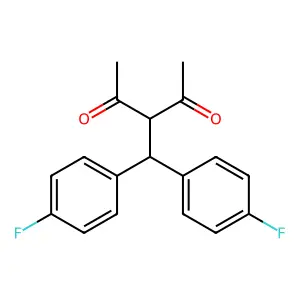 3-(Bis(4-fluorophenyl)methyl)pentane-2,4-dione structure
