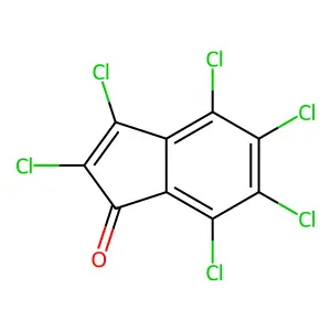 2,3,4,5,6,7-Hexachloro-1h-inden-1-one structure