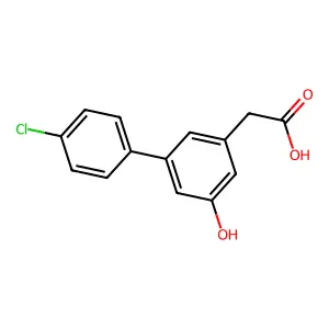 3-Biphenylacetic acid, 4'-chloro-5-hydroxy- structure