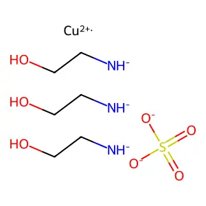 Copper;tris(2-hydroxyethylazanide);sulfuric acid structure