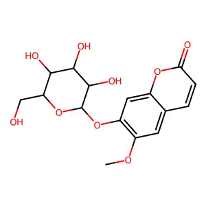 6-Methoxy-7-[3,4,5-trihydroxy-6-(hydroxymethyl)oxan-2-yl]oxychromen-2-one structure
