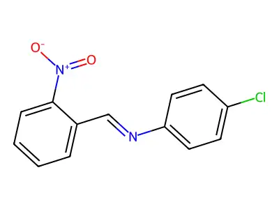 4-Chloro-N-[(2-nitrophenyl)methylene]benzenamine structure