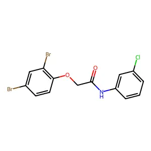 N-(3-chlorophenyl)-2-(2,4-dibromophenoxy)acetamide structure