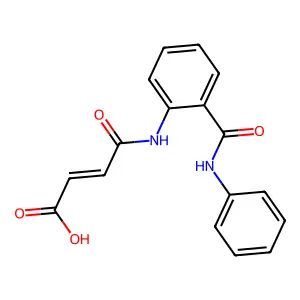 (E)-4-[2-(Anilinocarbonyl)anilino]-4-oxo-2-butenoic acid structure