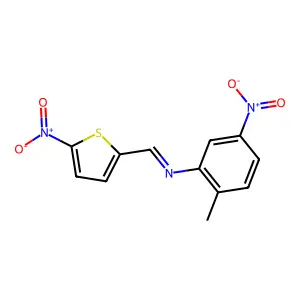 (E)-N-(2-Methyl-5-nitrophenyl)-1-(5-nitrothiophen-2-yl)methanimine structure