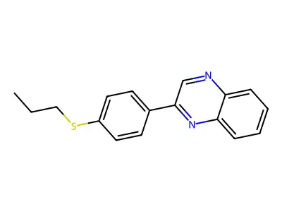 Quinoxaline, 2-(4-(propylthio)phenyl)- structure