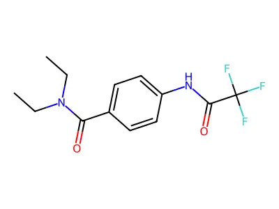 N,N-diethyl-4-[(2,2,2-trifluoroacetyl)amino]benzamide structure