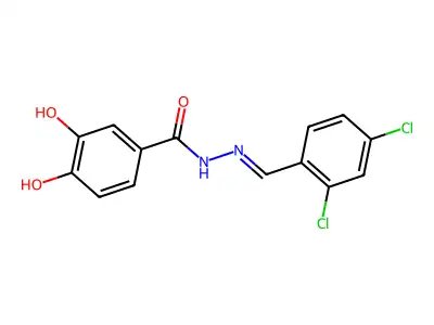 N'-[(E)-(2,4-dichlorophenyl)methylidene]-3,4-dihydroxybenzohydrazide structure