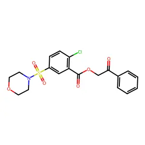 2-Oxo-2-phenylethyl 2-chloro-5-(morpholine-4-sulfonyl)benzoate structure