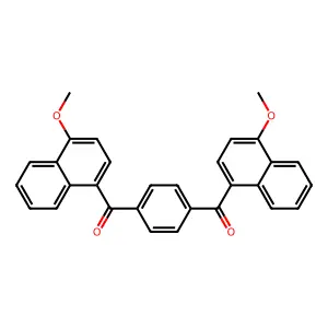 [4-(4-Methoxynaphthalene-1-carbonyl)phenyl]-(4-methoxynaphthalen-1-yl)methanone structure