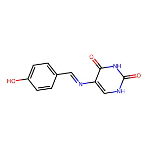 5-[(4-hydroxybenzylidene)amino]-2,4(1H,3H)-pyrimidinedione structure