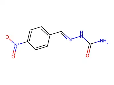 p-Nitrobenzaldehyde semicarbazone structure