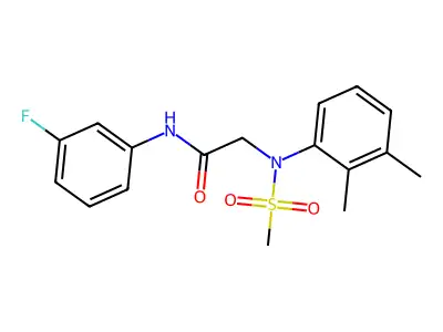 2-(2,3-dimethyl-N-methylsulfonylanilino)-N-(3-fluorophenyl)acetamide structure