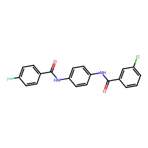 3-chloro-N-[4-[(4-fluorobenzoyl)amino]phenyl]benzamide structure