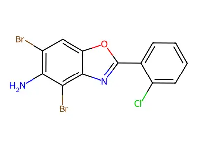 4,6-Dibromo-2-(2-chlorophenyl)-1,3-benzoxazol-5-amine structure