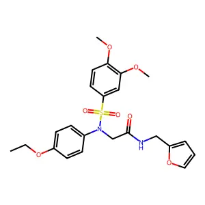 2-(N-(3,4-dimethoxyphenyl)sulfonyl-4-ethoxyanilino)-N-(furan-2-ylmethyl)acetamide structure