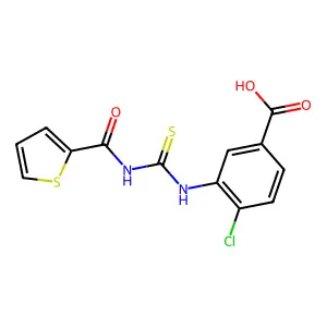 4-Chloro-3-{[(thiophen-2-ylcarbonyl)carbamothioyl]amino}benzoic acid structure
