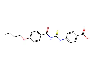 4-[(4-Butoxybenzoyl)carbamothioylamino]benzoic acid structure