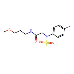 2-(4-iodo-N-methylsulfonylanilino)-N-(3-methoxypropyl)acetamide structure