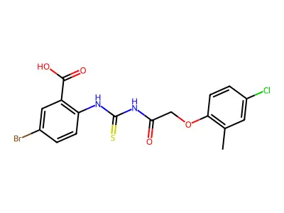 5-BROMO-2-[[[[ ACETYL]AMINO]THIOXOMETHYL]AMINO]-BENZOICACID structure