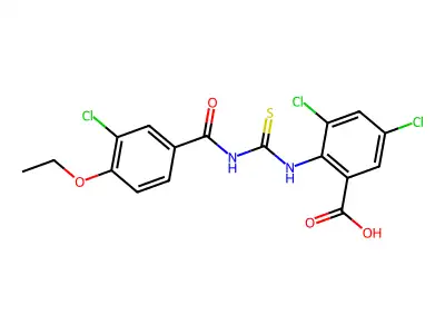 3,5-DICHLORO-2-[[[ AMINO]THIOXOMETHYL]AMINO]-BENZOICACID structure