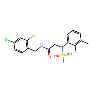 N-[(2,4-dichlorophenyl)methyl]-2-(2,3-dimethyl-N-methylsulfonylanilino)acetamide structure