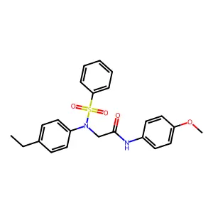 2-[N-(benzenesulfonyl)-4-ethylanilino]-N-(4-methoxyphenyl)acetamide structure