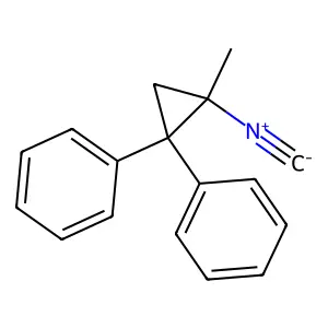 (2-Isocyano-2-methyl-1-phenylcyclopropyl)benzene structure