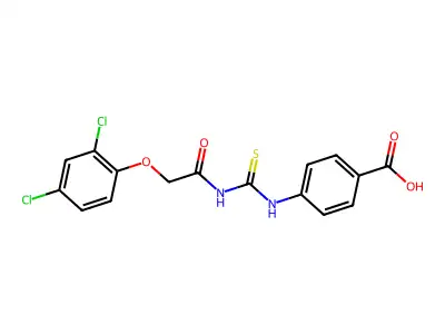 4-[[2-(2,4-Dichlorophenoxy)acetyl]carbamothioylamino]benzoic acid structure