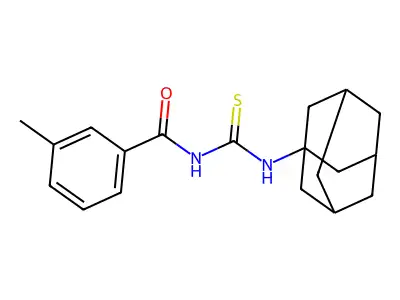 N-(1-adamantylcarbamothioyl)-3-methylbenzamide structure