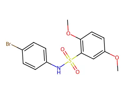 N-(4-bromophenyl)-2,5-dimethoxybenzenesulfonamide structure