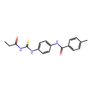 4-methyl-N-{4-[(propanoylcarbamothioyl)amino]phenyl}benzamide structure