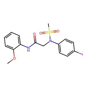2-(4-iodo-N-methylsulfonylanilino)-N-(2-methoxyphenyl)acetamide structure